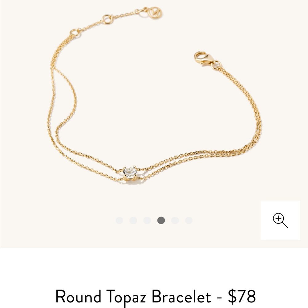 Mejuri Round Topaz Bracelet